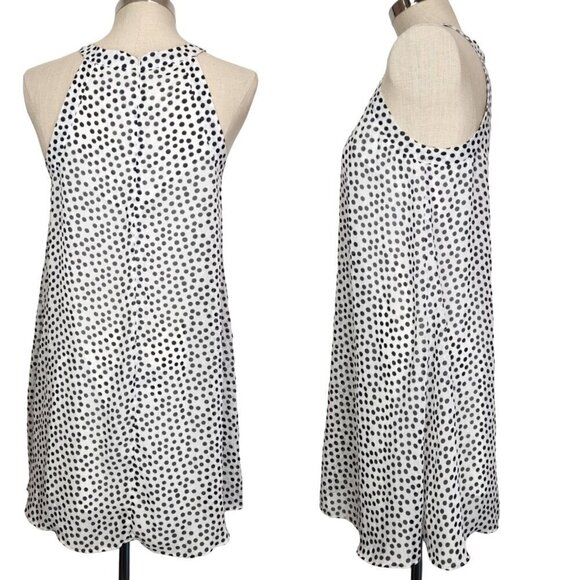 Betsey Johnson Polka Dot Short Swing Dress Size 8 Sleeveless Back Zip Flowy - Picture 2 of 8